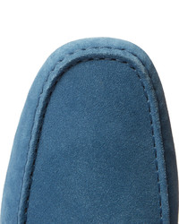 Mocassins en daim bleus Tod's