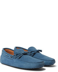 Mocassins en daim bleus Tod's