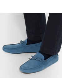 Mocassins en daim bleus Tod's