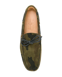 Mocassins en daim camouflage olive Car Shoe