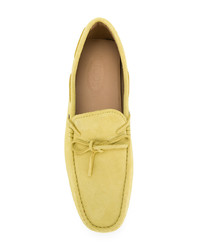 Mocassins en daim chartreuses Tod's