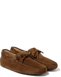 Mocassins en daim marron Tod's