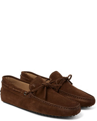 Mocassins en daim marron Tod's