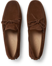 Mocassins en daim marron Tod's