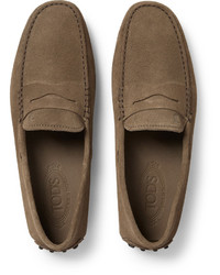 Mocassins en daim marron Tod's