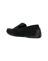 Mocassins en daim noirs Emporio Armani