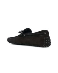 Mocassins en daim noirs Tod's