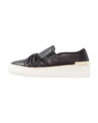 Mocassins plateforme en cuir noirs Primadonna Collection