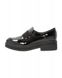 Mocassins plateforme en cuir noirs Tamaris