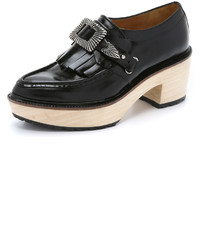 Mocassins plateforme en cuir noirs Toga Pulla