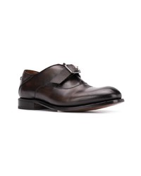 Monks en cuir marron foncé Ermenegildo Zegna XXX