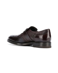 Monks en cuir marron foncé Henderson Baracco