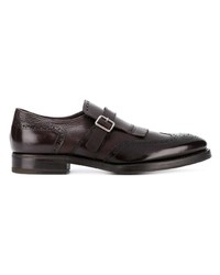 Monks en cuir marron foncé Henderson Baracco