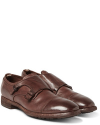 Monks en cuir marron Officine Creative