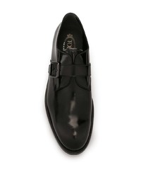 Monks en cuir noirs Tod's