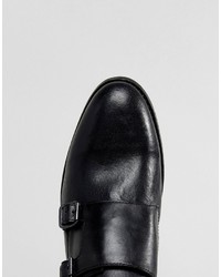 Monks en cuir noirs AllSaints