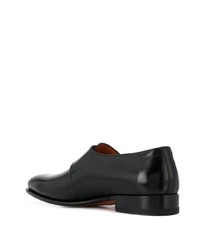 Monks en cuir noirs Santoni