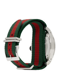 Montre à rayures horizontales multicolore Gucci