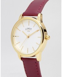 Montre en cuir fuchsia Limit