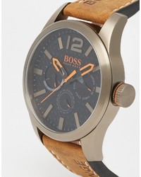 Montre en cuir marron Boss Orange