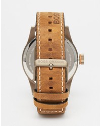 Montre en cuir marron Boss Orange