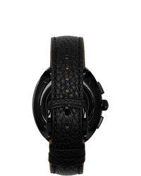 Montre en cuir noire Fendi