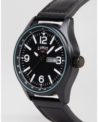 Montre en cuir noire Limit