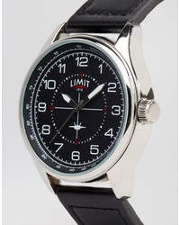 Montre en cuir noire Limit