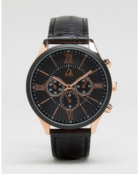 Montre noire Asos