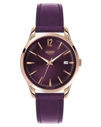 Montre pourpre foncé Henry London