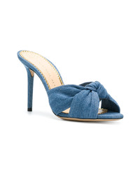 Mules bleues Charlotte Olympia