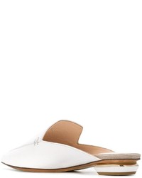 Mules en cuir blanches Nicholas Kirkwood