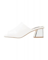 Mules en cuir blanches Miss Selfridge