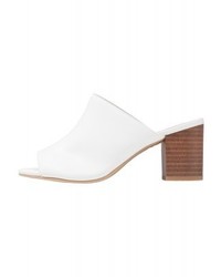 Mules en cuir blanches New Look