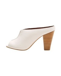 Mules en cuir blanches Reiss