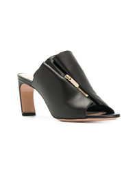 Mules en cuir noires Nicholas Kirkwood