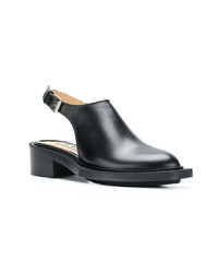 Mules en cuir noires Aalto