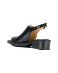 Mules en cuir noires Aalto