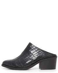 Mules en cuir noires Steven