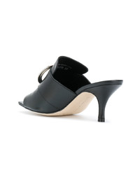 Mules en cuir noires Dorateymur