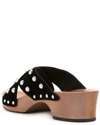 Mules en cuir noires Senso