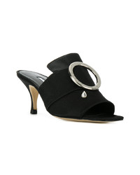 Mules en cuir noires Dorateymur