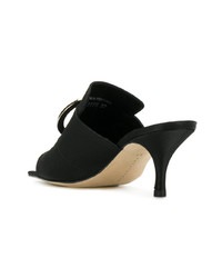 Mules en cuir noires Dorateymur