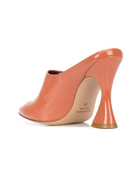 Mules en cuir orange Sies Marjan