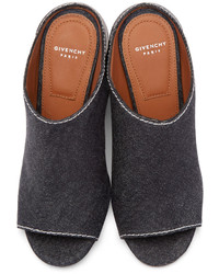 Mules gris foncé Givenchy