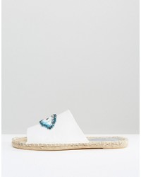 Mules ornées blanches Asos