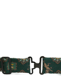 Nœud papillon en soie imprimé vert foncé Dolce & Gabbana