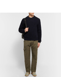 Pantalon à chevrons olive Loewe