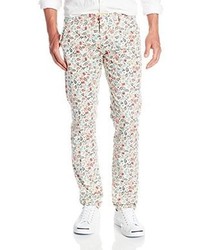 Pantalon à fleurs blanc