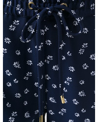 Pantalon à fleurs bleu marine MICHAEL Michael Kors